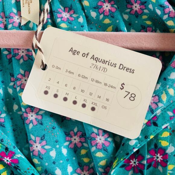 MATILDA JANE Dress Large Age of Aquarius Floral‎ Boho Prairie Tiered V-Neck Midi - Picture 13 of 15